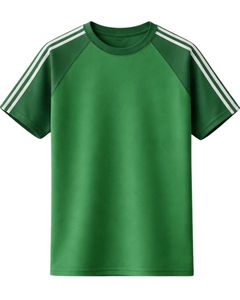Green <b>White</b> Raglan Sleeve T <b>Shirt</b> Men Casual Summer Crew Neck Striped Shoulder Breathable Cotton Blend Soft Comfortable Wear - Product Image 1