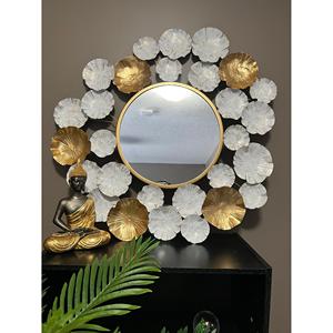 Miroir mural décoratif indien doré fabriqué à la main KSN modèle KSN-110525-27 pour salon salle de bain entrée - Product Image 3