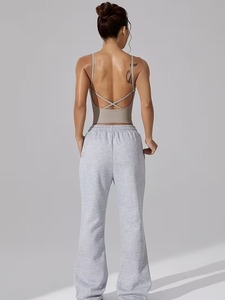 Ladies Low Cut Plunge Strappy Yoga <b>Bra</b> | Soft Breathable Running Crop Tank | Solid Color Non-Printed <b>Stretch</b> Gym Brassiere - Product Image 6