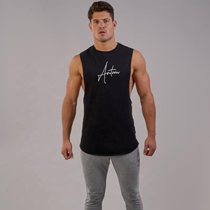 <b>Mens</b> Black White Tight <b>Singlet</b> Sports Fitness Yoga Bodybuilding Vest Rayon Spandex Running Rib Tank Tops - Product Image 3