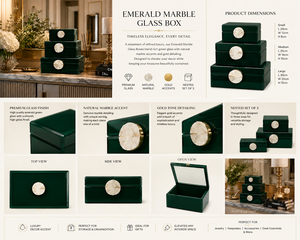 Luxury Olive Mirror <b>Glass</b> Decorative Storage Box Set Green Agate <b>Knob</b> Premium Jewelry Vanity Organizer Boxes Home Decor Lacquer - Product Image 2