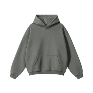 Sweat à capuche personnalisé pour homme en molleton de coton épais 500 g/m² coupe droite décontractée avec poches, couleur unie, pour l'automne - Product Image 3