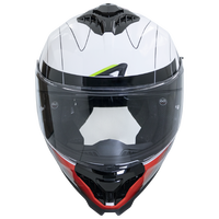 Casques Astone GT6 PLUS WAVES BLANC / ROUGE Nouveau casque intégral ABS pour hommes Certifié ECE22.06 Garantie 1 an Tailles XS-2XL