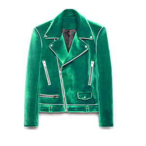 Veste de costume élégante en velours unisexe, col montant, design moderne, hiver, classique, formelle, logo frontal - Product Image 5