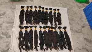 Extensiones de cabello crudo indio natural 100% de la mejor calidad con puntas gruesas directamente de proveedores y mayoristas-Temple - Product Image 3