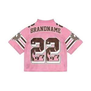 Camiseta de Fútbol Americano Vintage para Hombre, Diseño Personalizado, Estilo Holgado, Cuello en V, Corta, Transpirable, para Deportes de Verano - Product Image 6