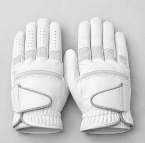 Guantes de bateo de cuero blanco, resistentes, unisex, para adultos, guantes de entrenamiento flexibles para béisbol con agarre antideslizante. - Product Image 3