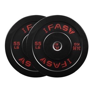 Discos de Peso para Pesas Olímpicas de 55 LB, 2 Pulgadas, con Inserto de Acero Recubierto de Goma, Juego de Discos para Levantamiento de Pesas - Product Image 2