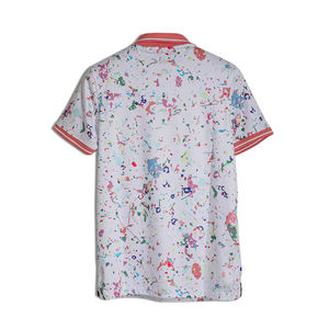 Polo pour homme blanc à effet éclaboussures de peinture, manches courtes, décontracté, respirant, léger, imprimé, pour le golf et le tennis - Product Image 6