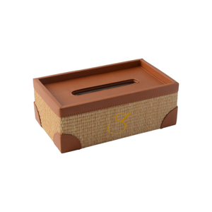 Caja de pañuelos decorativa de ratán para decoración del hogar - Product Image 2