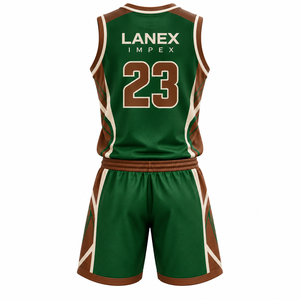 Ensemble d'uniformes de basketball en gros d'usine, maillot et short personnalisés pour équipe, vêtements de sport respirants à séchage rapide en tissu sublimé avec nom et numéro - Product Image 3