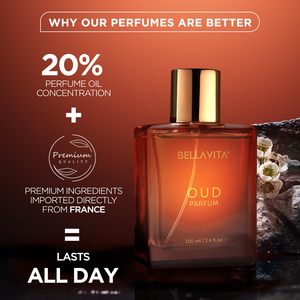 BELLAVITA OUD น้ำหอมสำหรับทั้งชายและหญิง กลิ่นหรูหรา ขนาด 100 มล. กลิ่นหอมติดทนนาน พกพาสะดวก - Product Image 3