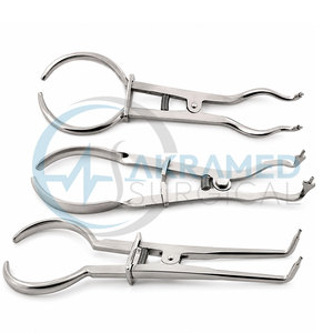 3 Piece Endodontic Rubber Dam Forceps <b>Pliers</b> <b>Set</b> Stainless Steel Dental Instruments CE Certified Reusable Manual - Product Image 1