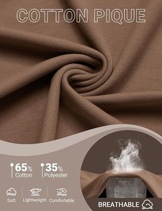 Polo à manches courtes pour homme, couleur unie, décontracté, en coton Oxford respirant, coupe classique - Product Image 6