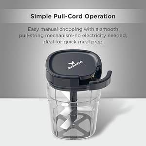 เครื่องสับผักพรีเมียม 900 มล. สีฟ้า ใช้งานด้วยมือ ปลอดภัยสำหรับเครื่องล้างจาน ดีไซน์รักษ์โลก รูปลักษณ์เพรียวบางกะทัดรัด ดีไซน์ใบมีด 3 ใบ แข็งแรงทนทาน - Product Image 2