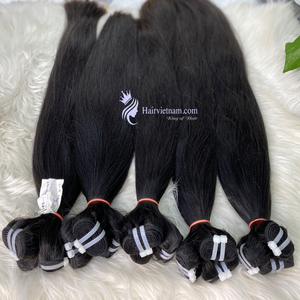 Vente en gros de cheveux vierges lisses naturels soyeux, vendeurs de cheveux bruts super doublement étirés du Vietnam - Product Image 3