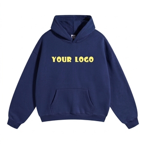 Sweat à capuche unisexe de luxe surdimensionné 100 % coton avec impression de logo personnalisé, couleur unie, éco-responsable, streetwear de marque - Product Image 5