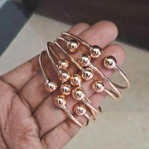 Rose Gold Plated <b>Copper</b> Alloy Bangles Geometric Pattern Unisex Classic Style <b>Bracelets</b> custom design logo healing - Product Image 4