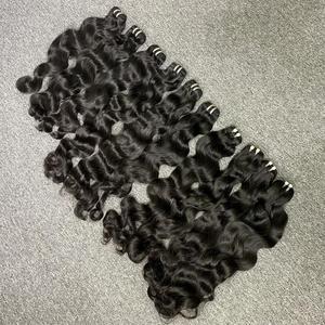 Vente en gros de cheveux humains vierges vietnamiens de haute qualité ondulés naturels longs 8-32 pouces Style perruques femmes transparent suisse - Product Image 2