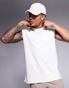 เสื้อยืดแขนกุดทรงหลวมสไตล์สปอร์ต ยูนิเซ็กซ์ ผ้าโพลีเอสเตอร์/คอตตอน ย้อมเส้นด้าย พิมพ์ลายดิจิทัล น้ำหนัก 260 กรัม ผ้าผ่านการซัก ทรงโอเวอร์ไซส์ - Product Image 2