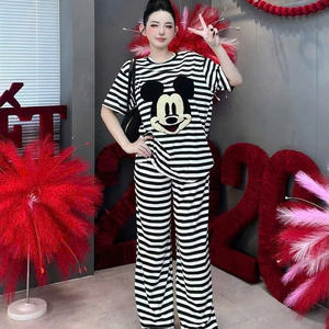 Conjunto de dos piezas de verano Mickey para mujer, ropa cómoda, natural, a la moda, lavable, con empaque personalizado del fabricante de Vietnam. - Product Image 2