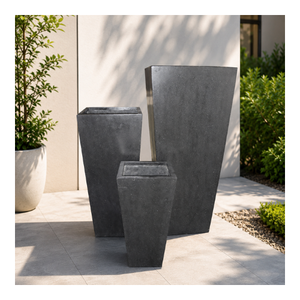 Pots à plantes en fibre de verre au design minimaliste, pots coniques pour intérieur, extérieur, jardin, patio, hôtel, décor, fournisseur Vietnamien - Product Image 1