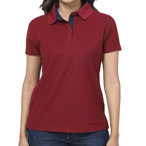 Chemises polo pour femmes en coton et polyester de haute qualité, design de logo personnalisé, chemises polo pour femmes - Product Image 1