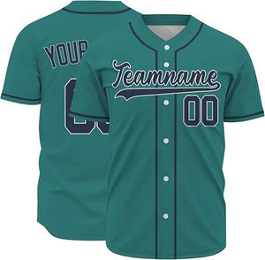 เสื้อเบสบอลแบบติดกระดุมสั่งทำพิเศษ 100% โพลีเอสเตอร์ ระบายอากาศได้ดี สีสันตัดกัน เสื้อทีม ปักชื่อและหมายเลขได้ตามต้องการ OEM - Product Image 4