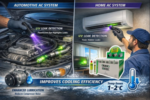 Additif anti-fuite et anti-usure VORTEK pour systèmes de climatisation, fabriqué à Taïwan, avec booster de performance et colorant UV - Product Image 2