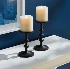 High Quality Black Metal <b>Candle</b> Holder Set Cylindrical Design Modern Tabletop <b>Candle</b> Stand for Home Wedding Event At <b>Cheap</b> Price - Product Image 2
