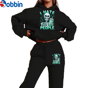 Plain Color Women Tracksuit Street Wear Fashion New Arrival Women Sweatshirt Pants <b>Set</b> Custom Print Eco-Friendly Breathable - Product Image 2