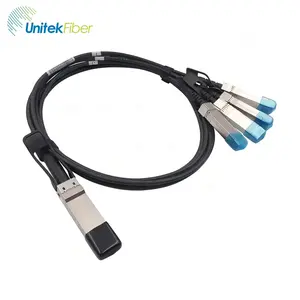 High Speed 40G QSFP+ Optic Module DAC Cable To 4 X 10G SFP+ Breakout AWG24 Passive Direct Attach Copper Cable Customized Length