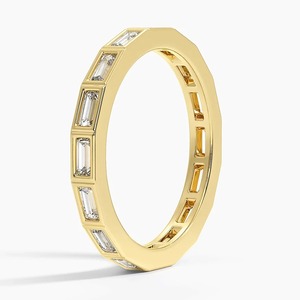 Anillo de Compromiso y Boda con Diamante Cultivado en Laboratorio, Corte Baguette, Lujoso, Oro 14k, Joyería Fina para Mujer, Talla Personalizada - Product Image 5