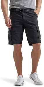 Shorts en jean cargo noirs pour hommes, taille mi-haute avec poches, style décontracté d'été, tissu respirant, délavage classique - Product Image 4