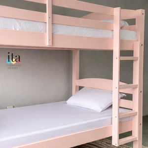 Cama Litera Rosa Minimalista Personalizable, Muebles de Madera para Dormitorio Infantil - Product Image 2