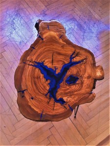 Nightfall Live Edge <b>Coffee</b> <b>Table</b> Midnight Canyon Resin <b>Table</b> Shadow River Accent <b>Table</b> Heritage Burl <b>Epoxy</b> <b>Coffee</b> <b>Table</b> - Product Image 6