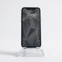 Soporte Universal Transparente de Plástico para Teléfono de Escritorio y Móvil, Estilo Moderno/Antiguo, para Smartphones