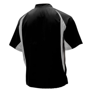 เสื้อแจ็คเก็ตเบสบอลแขนสั้นผู้ชาย สีดำ แบบซิป ¼  วินด์เบรกเกอร์  สำหรับเล่นกีฬา ฝึกซ้อม  แบบสวมหัว  รับสกรีนโลโก้ - Product Image 3