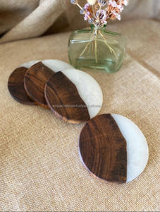 Ensemble de sous-verres carrés en bois et résine, vente en gros, logo personnalisé, résistant à la chaleur, écologique, OEM disponible, design moderne, artisanat unique, Inde - Product Image 6