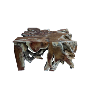 Mesa de Centro Gubuk Bali de Madera de Teca Sólida Hecha a Mano, Diseño Tradicional Moderno, Cuadrada, para Sala de Estar - Product Image 2