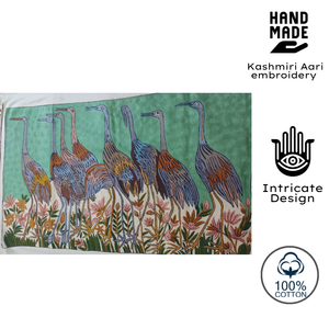 Tapiz de Pared Hecho a Mano en Cachemira, 5 Pies x 3 Pies, Arte Textil Colorido de Primera Calidad con Diseño de Pavo Real, Ecológico, Estilo Bohemio, para Ramadán - Product Image 2