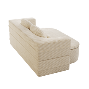 2-in-1 Convertible Sleeper Foam <b>Sofa</b> Bed 75 2 Foldable Blanket Corduroy Floor <b>Folding</b> <b>Sofa</b> with Multi-Functional Features - Product Image 5