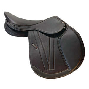 Silla de Doma Inglesa de Cuero Genuino con Estructura de Madera, Herrajes Niquelados, Transpirable, Sostenible, Tamaños Personalizados, Mantas para Caballo, Brida - Product Image 2