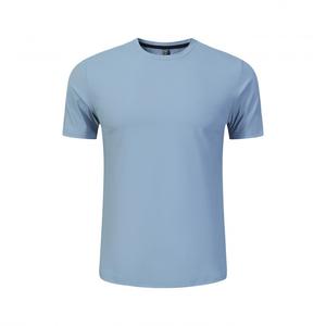T-shirts de sport pour hommes en jersey respirant polyester/coton, personnalisables avec logo de marque, de haute qualité, doux et confortables pour l'entraînement et la course à pied. - Product Image 1