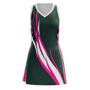 Tenue d'équipe de netball personnalisée, haute qualité, 100% polyester, légère, séchage rapide, respirante, logo et numéro personnalisés, style optimal - Product Image 1