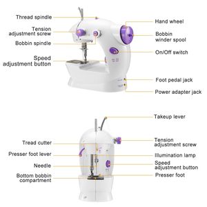 Máquina de Coser Overlock Eléctrica Portátil con Luz LED y Pedal de 2 Velocidades - Product Image 4