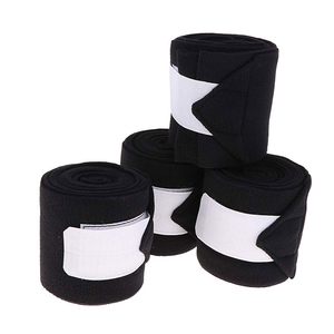 Bandages de protection pour les jambes des chevaux en polaire de couleur unie pour les soins équins - Product Image 3
