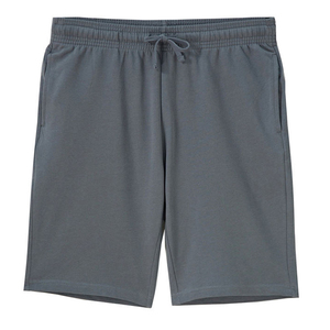 Shorts Bermuda pour homme en polyester uni avec cordon de serrage à la taille et poches avant, style décontracté, tissu tricoté à séchage rapide - Product Image 1