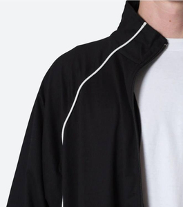 Plus Size <b>Lightweight</b> Breathable Windbreaker <b>Men</b>’s Contrast Piping Raglan Sleeve Zip-Up Polyester Oversized - Product Image 6