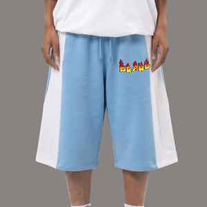 High Quality 100% Cotton Women's Shorts Custom Silk Screen Logo Printed Breathable Quick Dry High Waist Button Vintage - Product Image 1